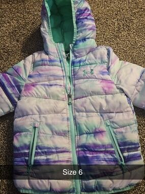 Under Armour Kids' Hooded Puffer Jacket - Multi Pastel Tie-Dye